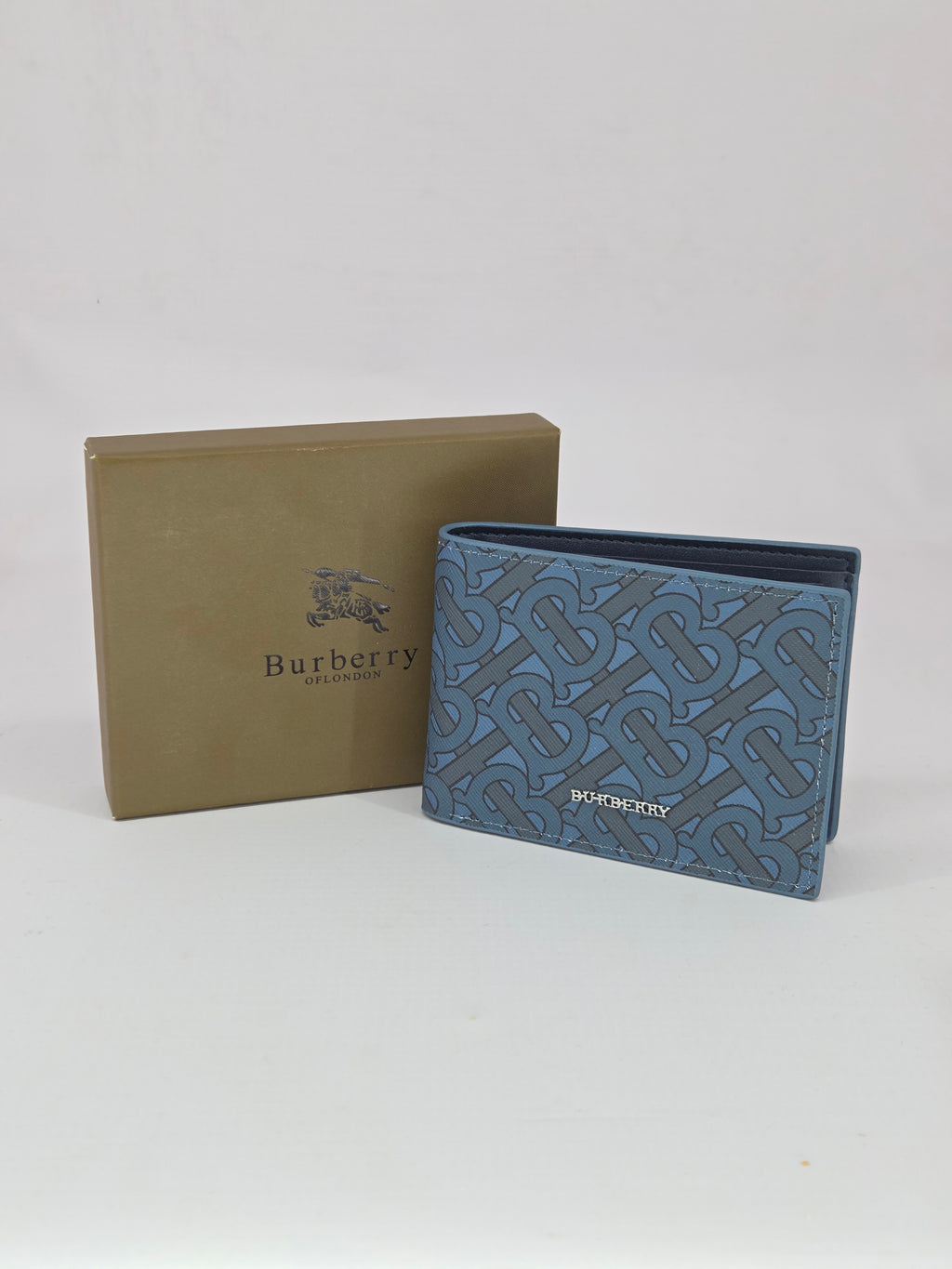 Burberry Blue Monogram Wallet