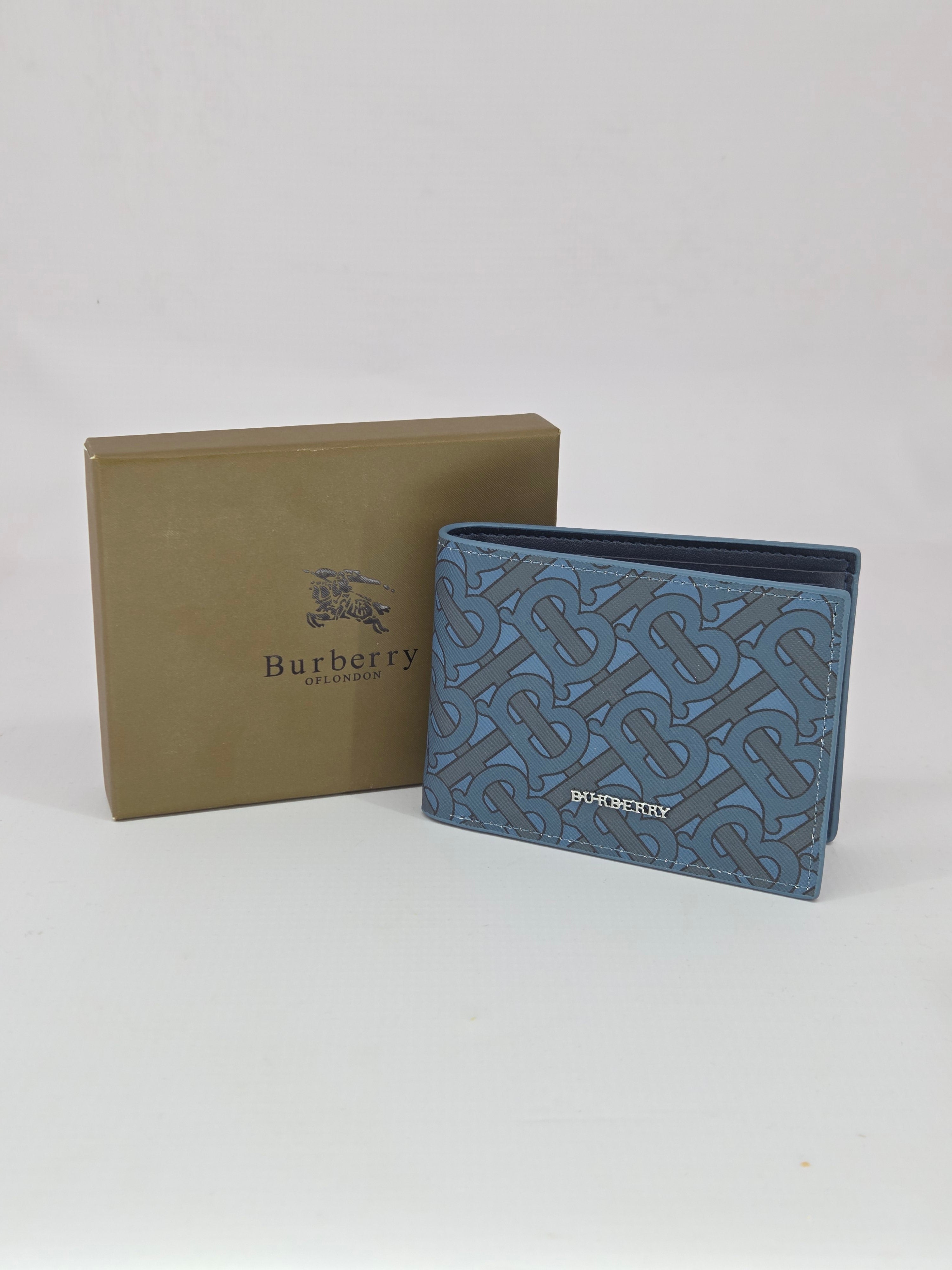 Burberry Blue Monogram Wallet