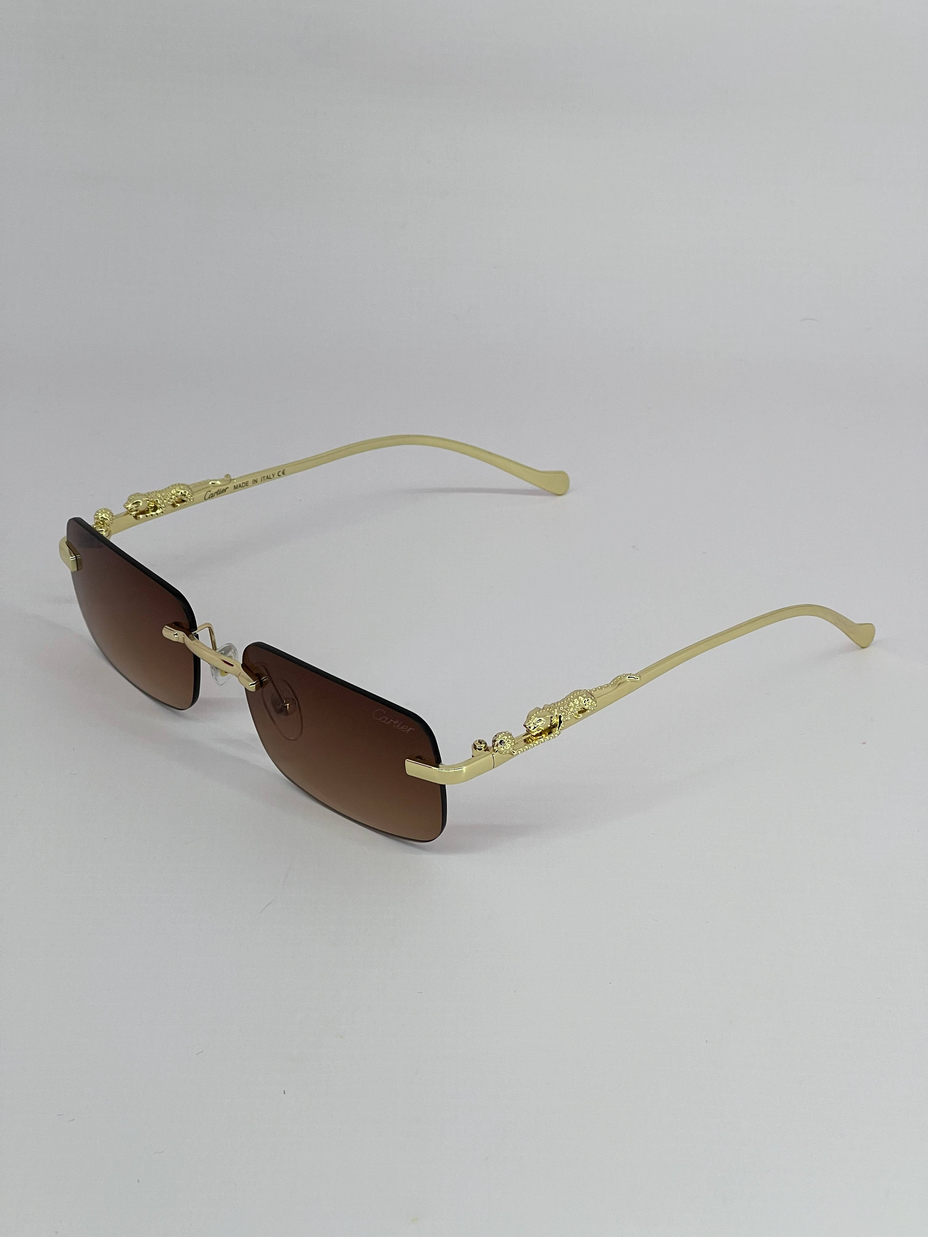 CARTIER JAGUAR Or Marron Dégradé