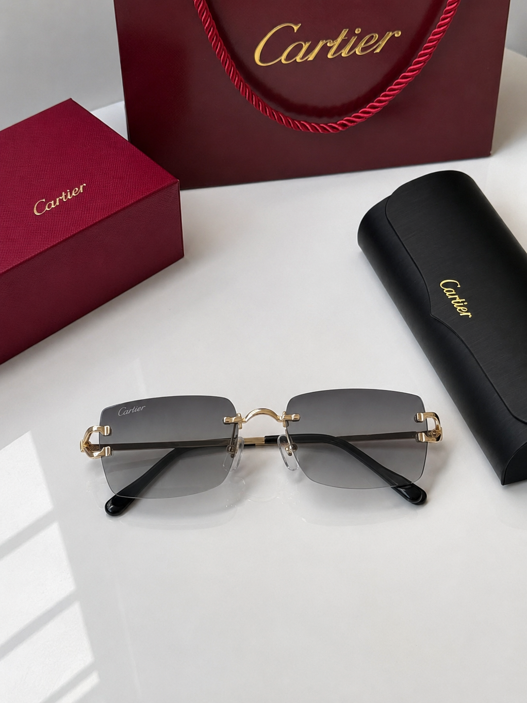 Cartier Rimless Luxury Sunglasses