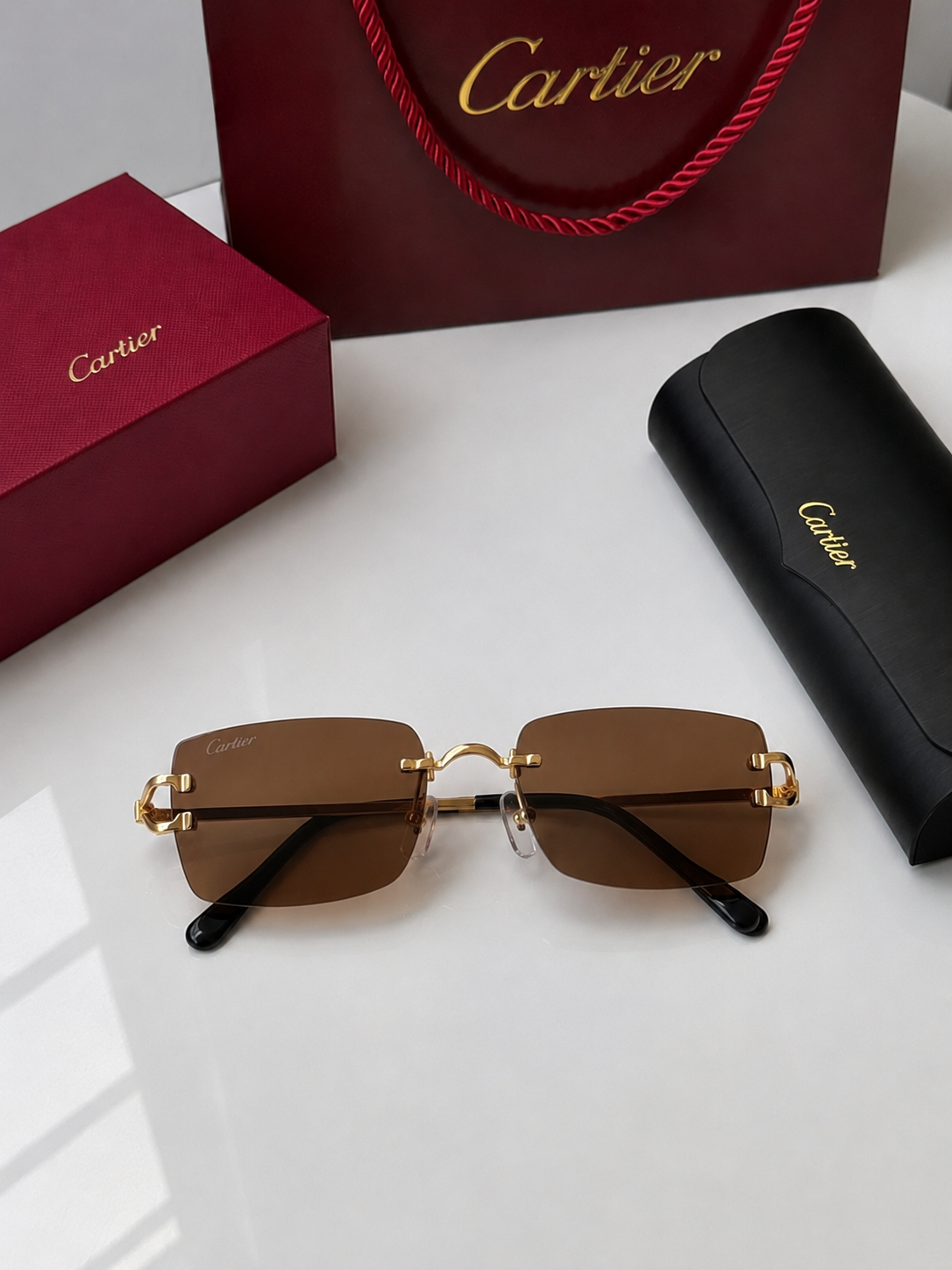Cartier Rimless Luxury Sunglasses