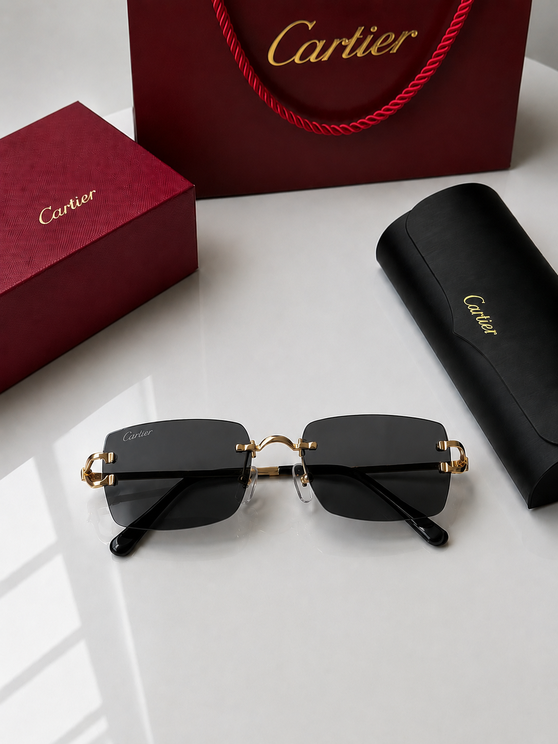 Cartier Rimless Luxury Sunglasses