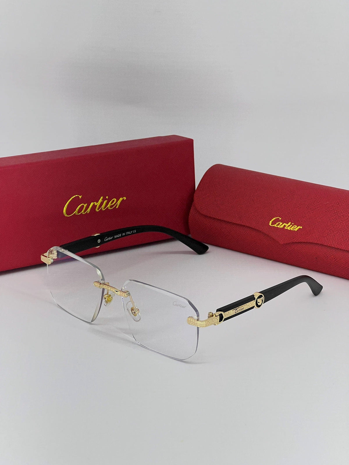 Cartier Sans Monture Doré Noir