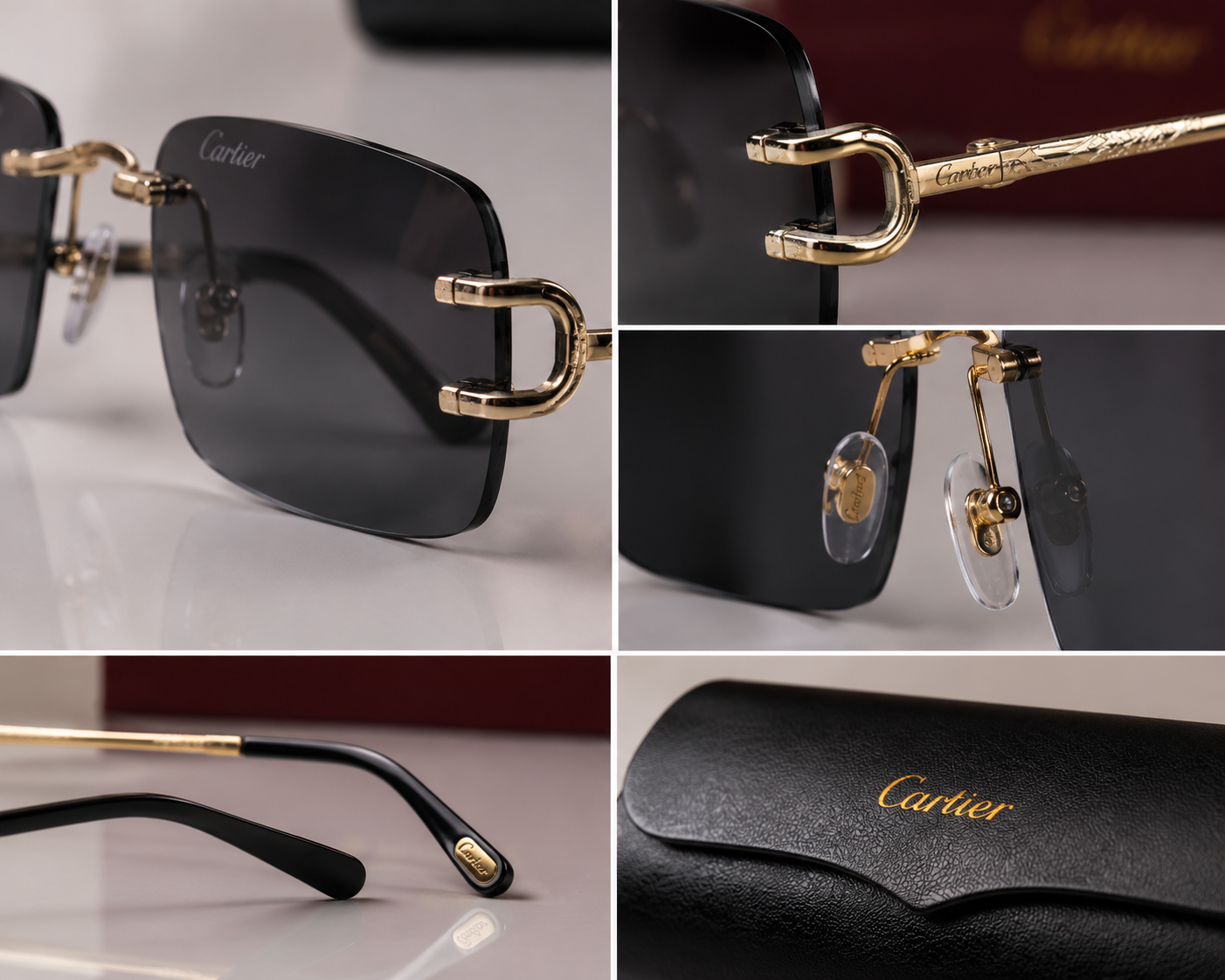 Cartier Rimless Luxury Sunglasses