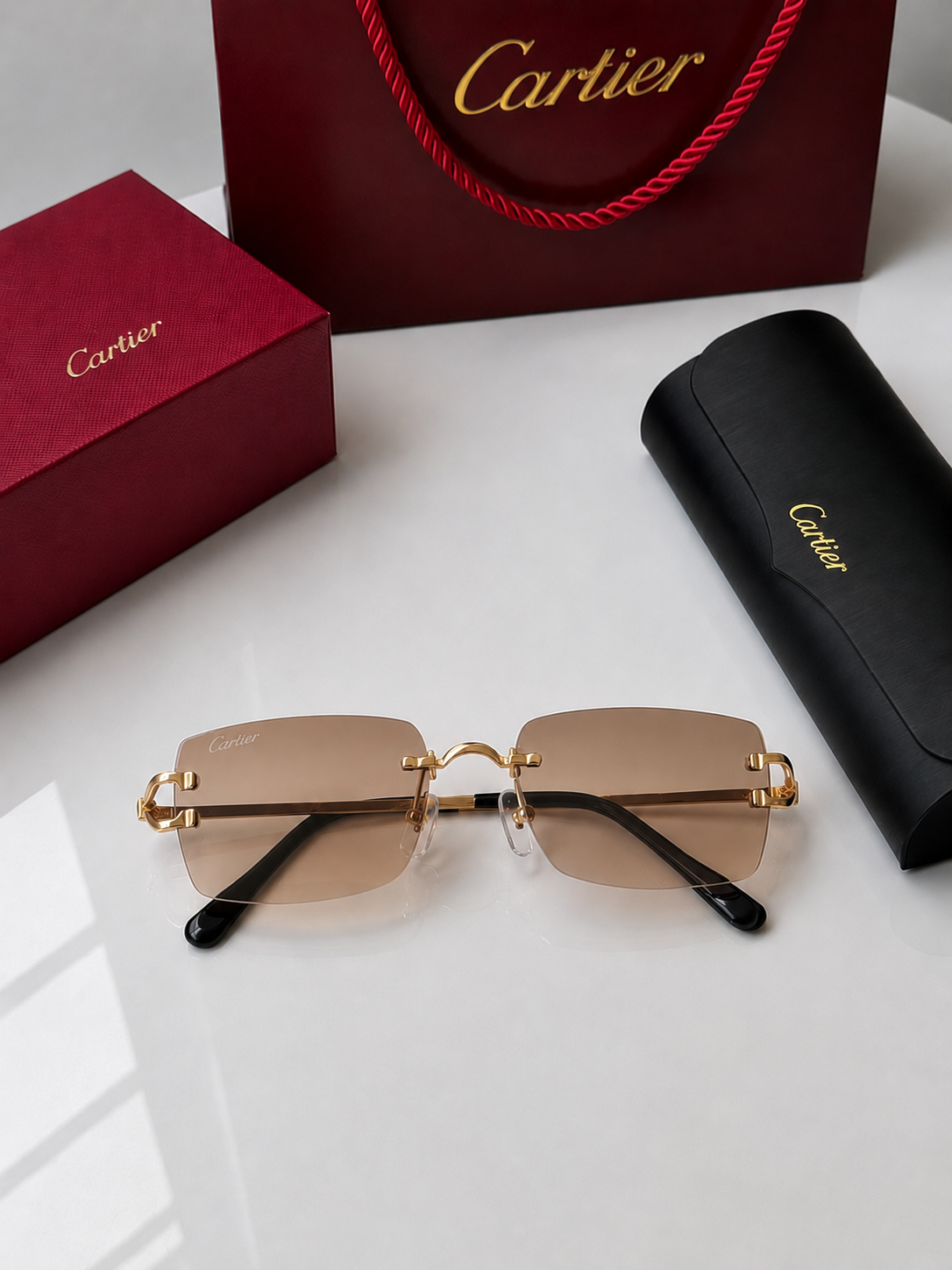 Cartier Rimless Luxury Sunglasses