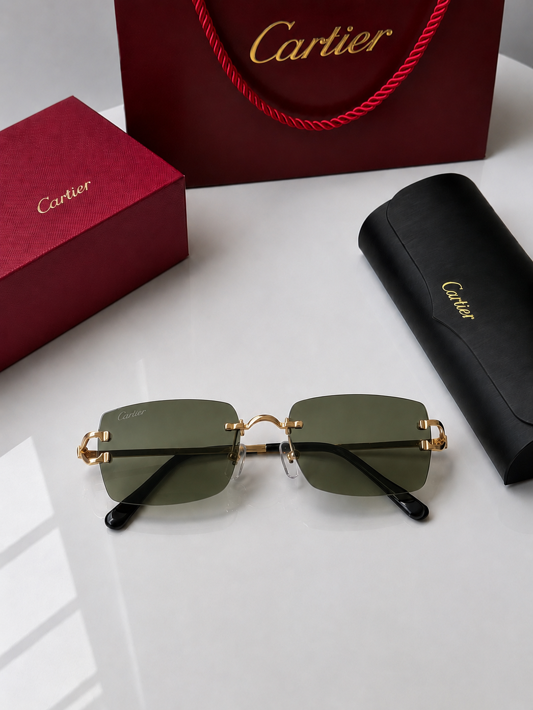 Cartier Rimless Luxury Sunglasses
