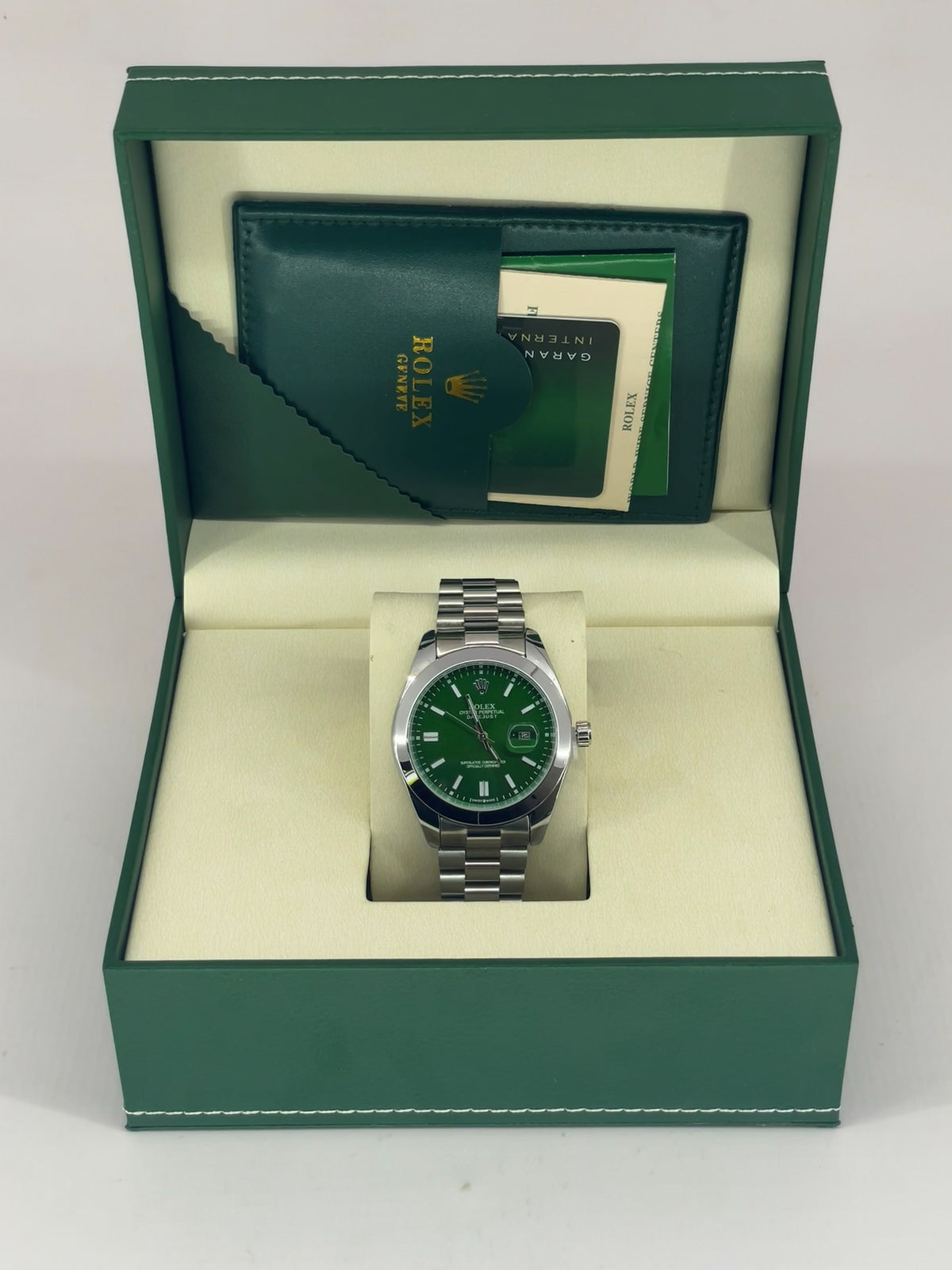 Rolex Datejust Vert Acier