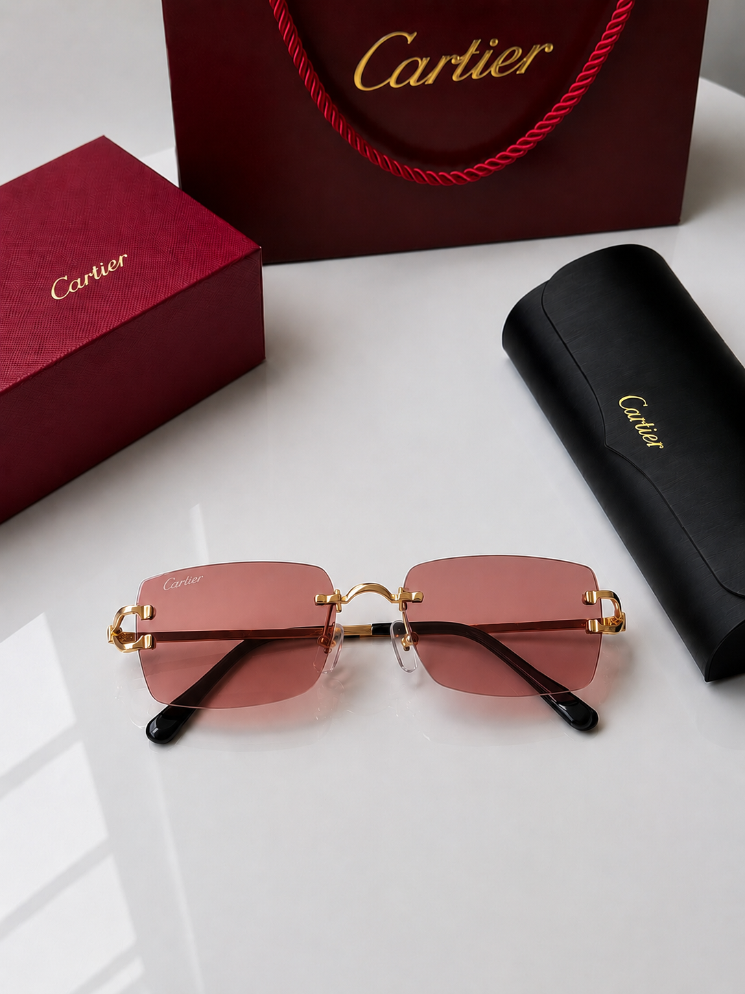 Cartier Rimless Luxury Sunglasses