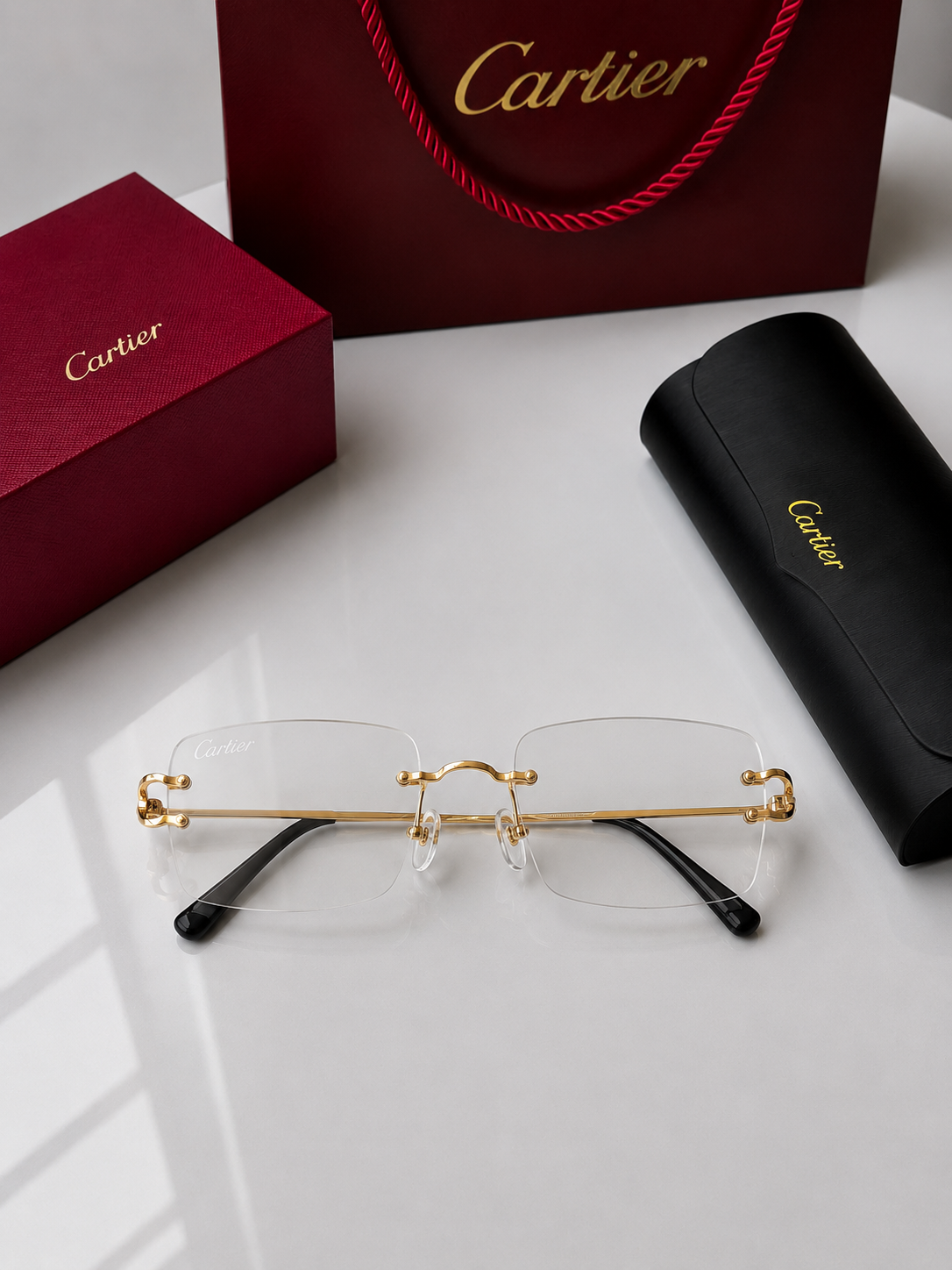 Cartier Rimless Luxury Sunglasses
