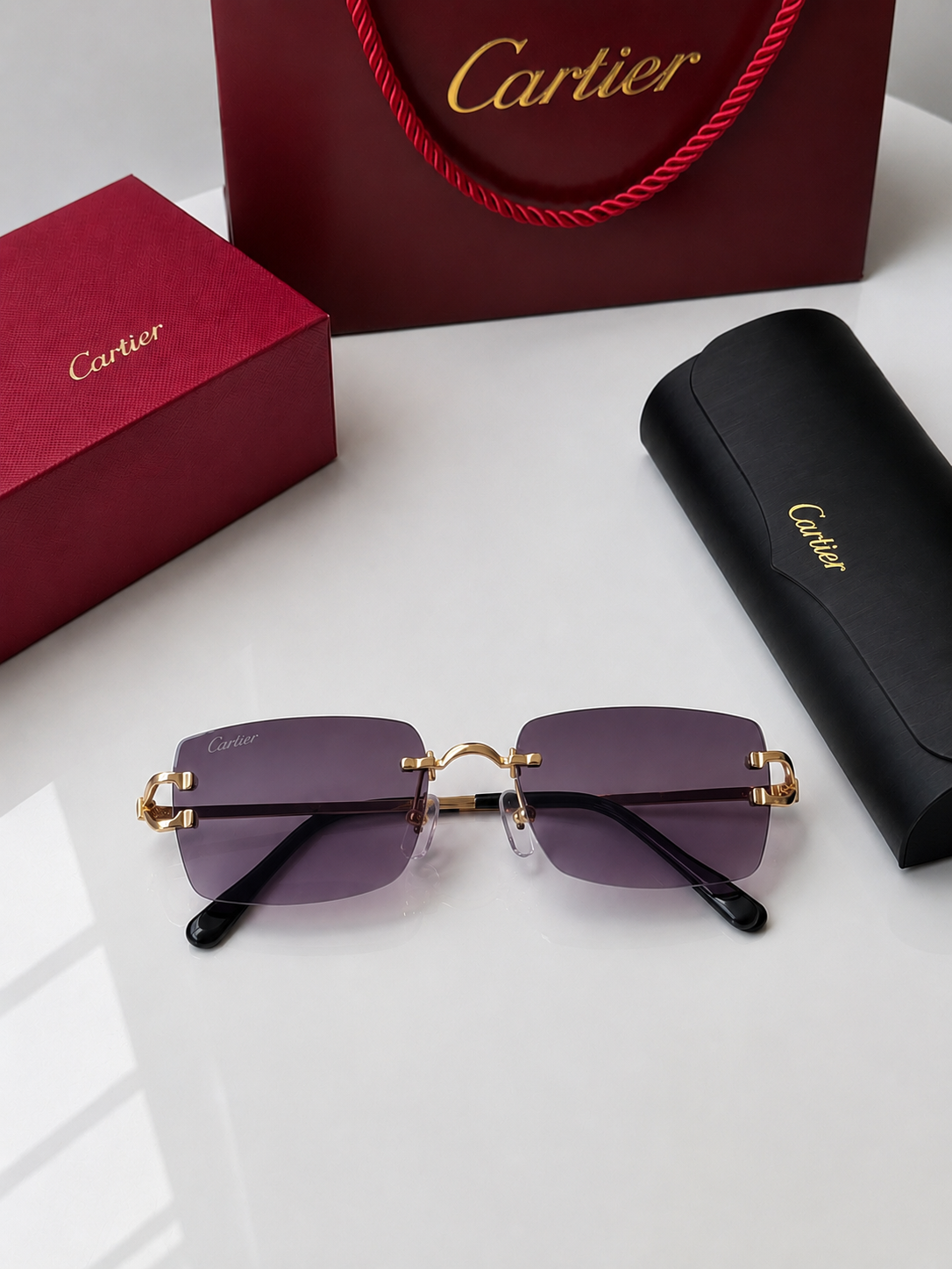 Cartier Rimless Luxury Sunglasses